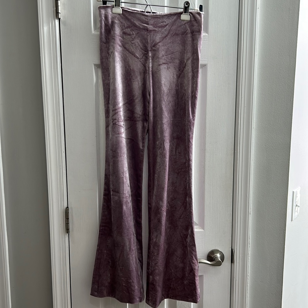 Purple velvety pants
